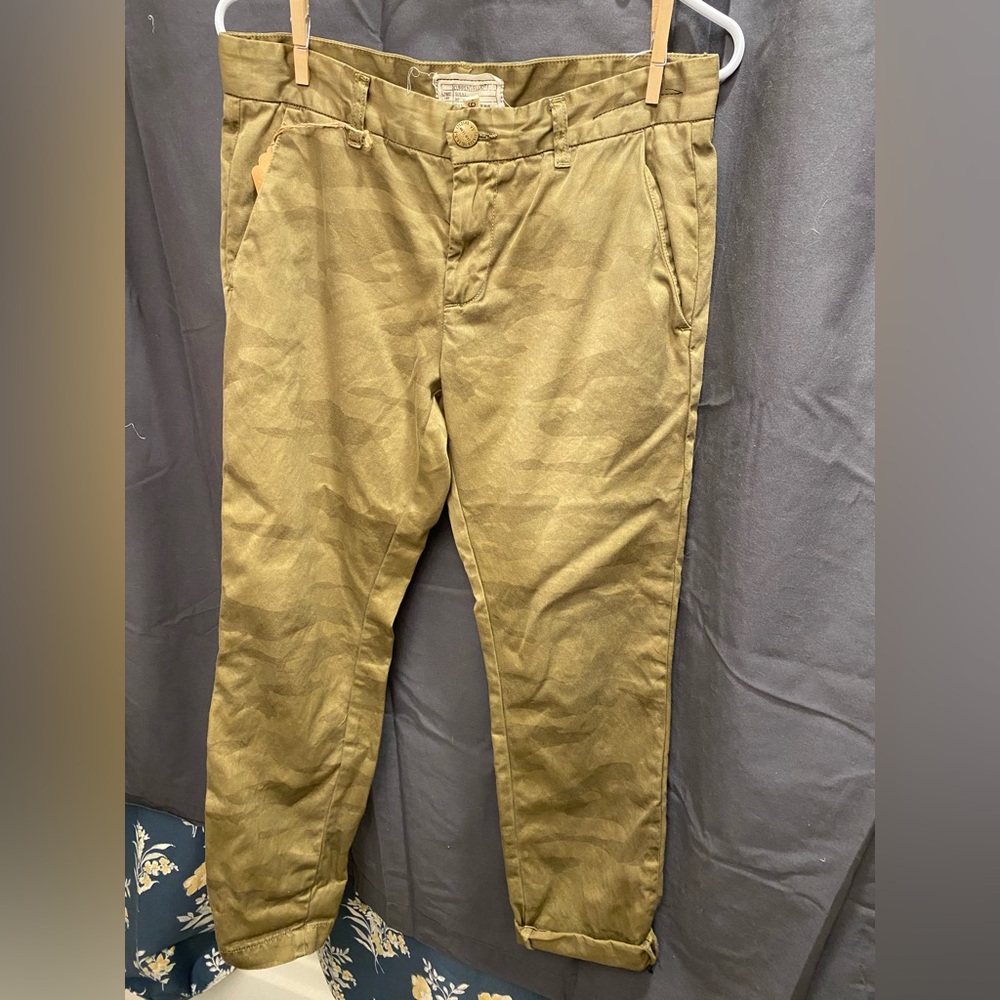 Current/Elliott Women's Khaki Camouflage Chinos